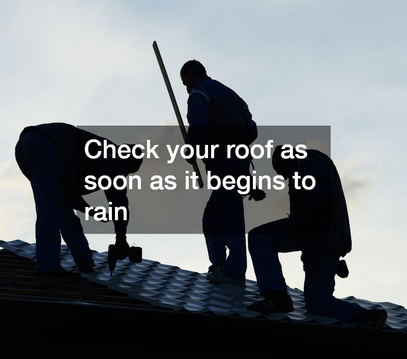 men inspecting the roof